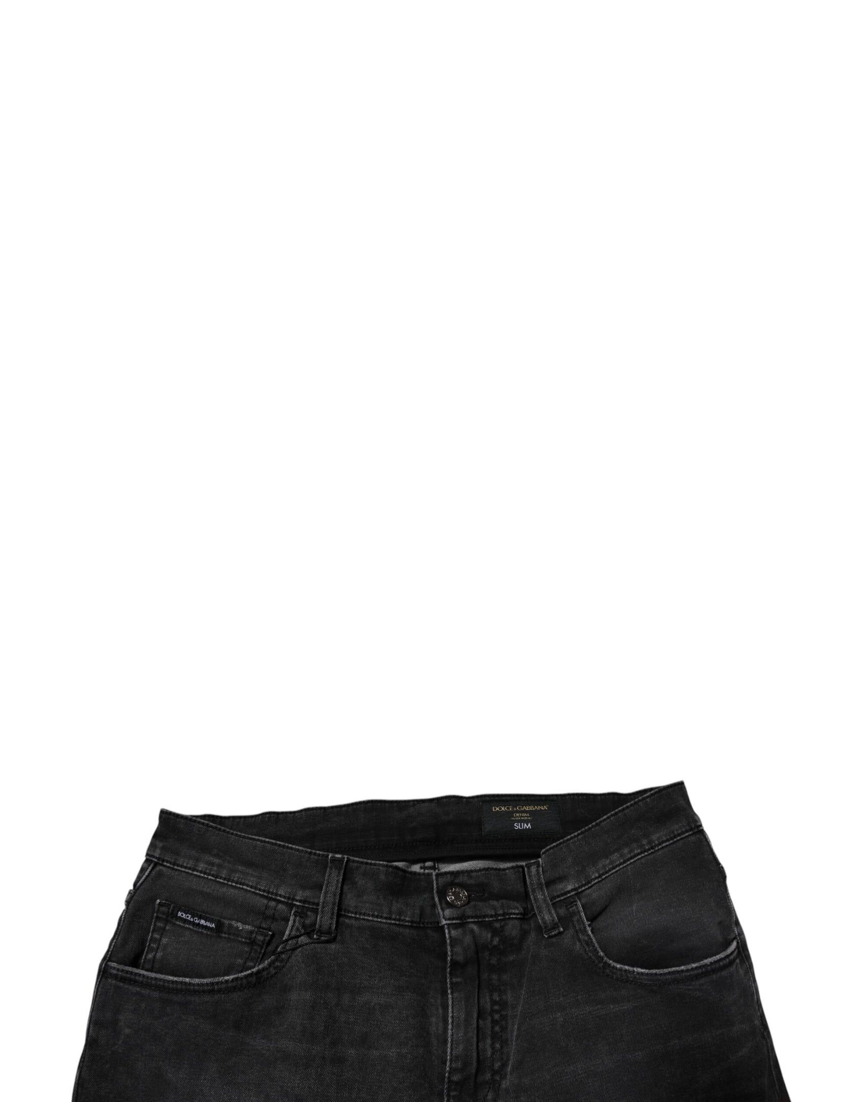 Schwarze Skinny Jeans aus Baumwollstretch für Herren