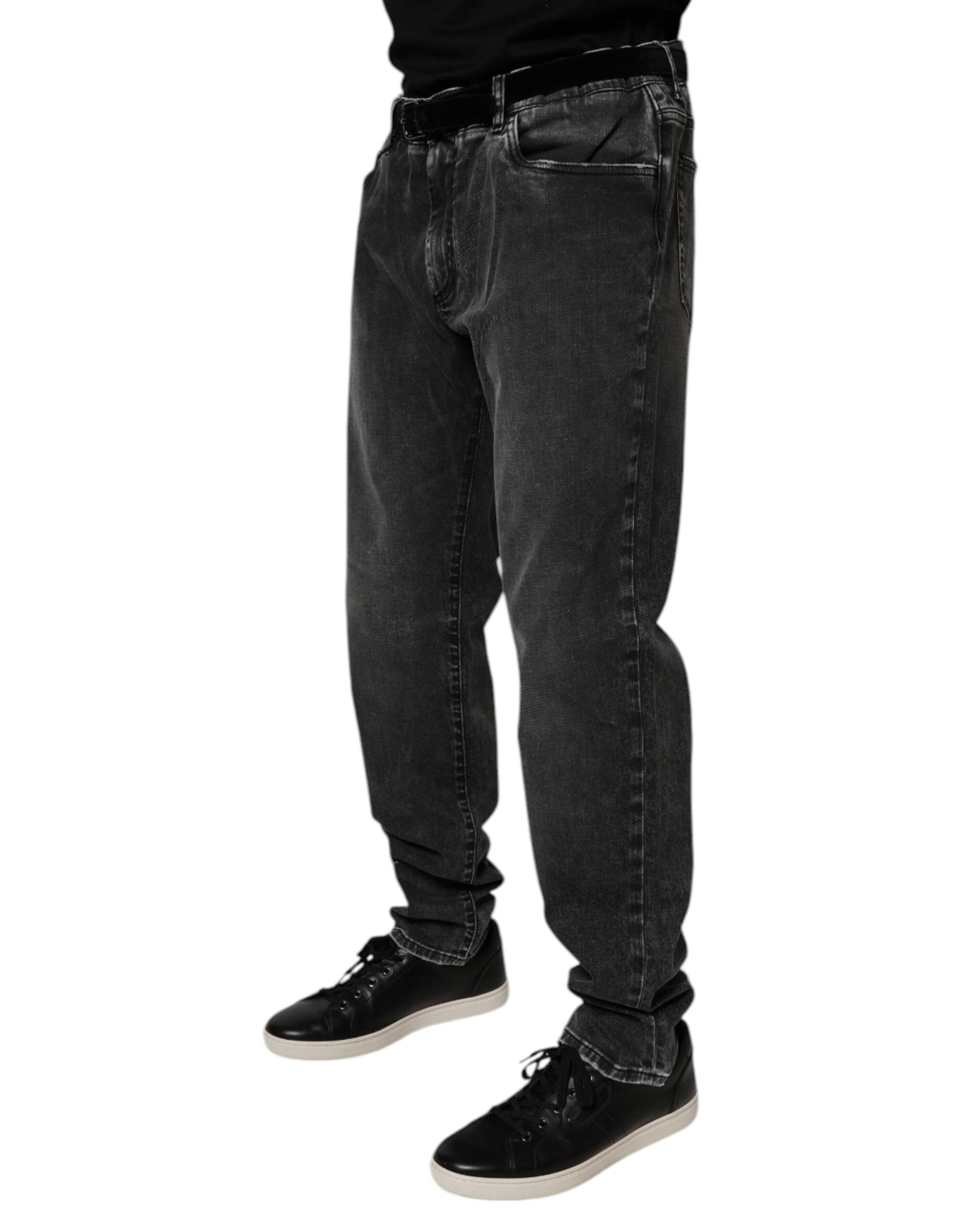 Schwarze Skinny Jeans aus Baumwollstretch für Herren