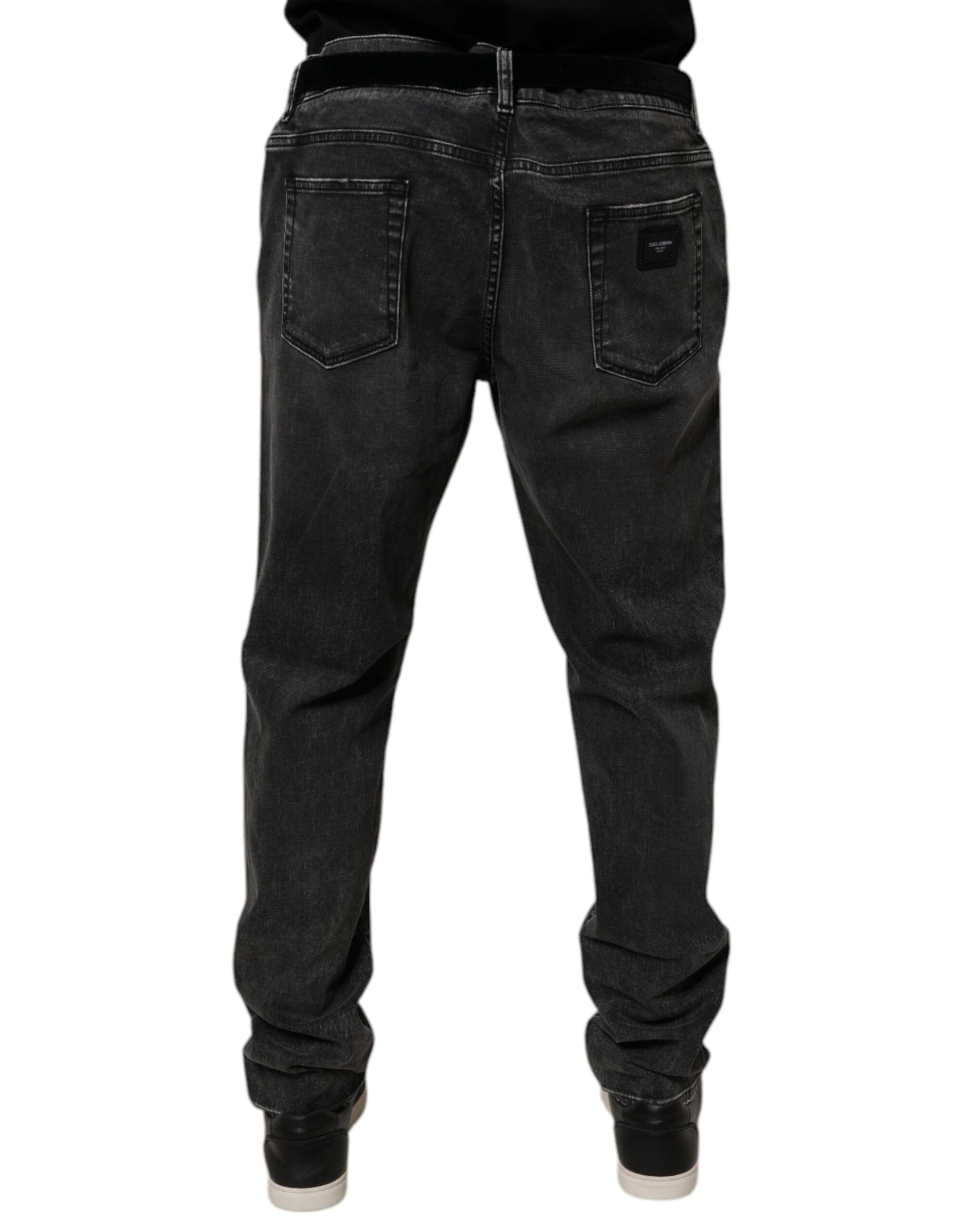 Schwarze Skinny Jeans aus Baumwollstretch für Herren