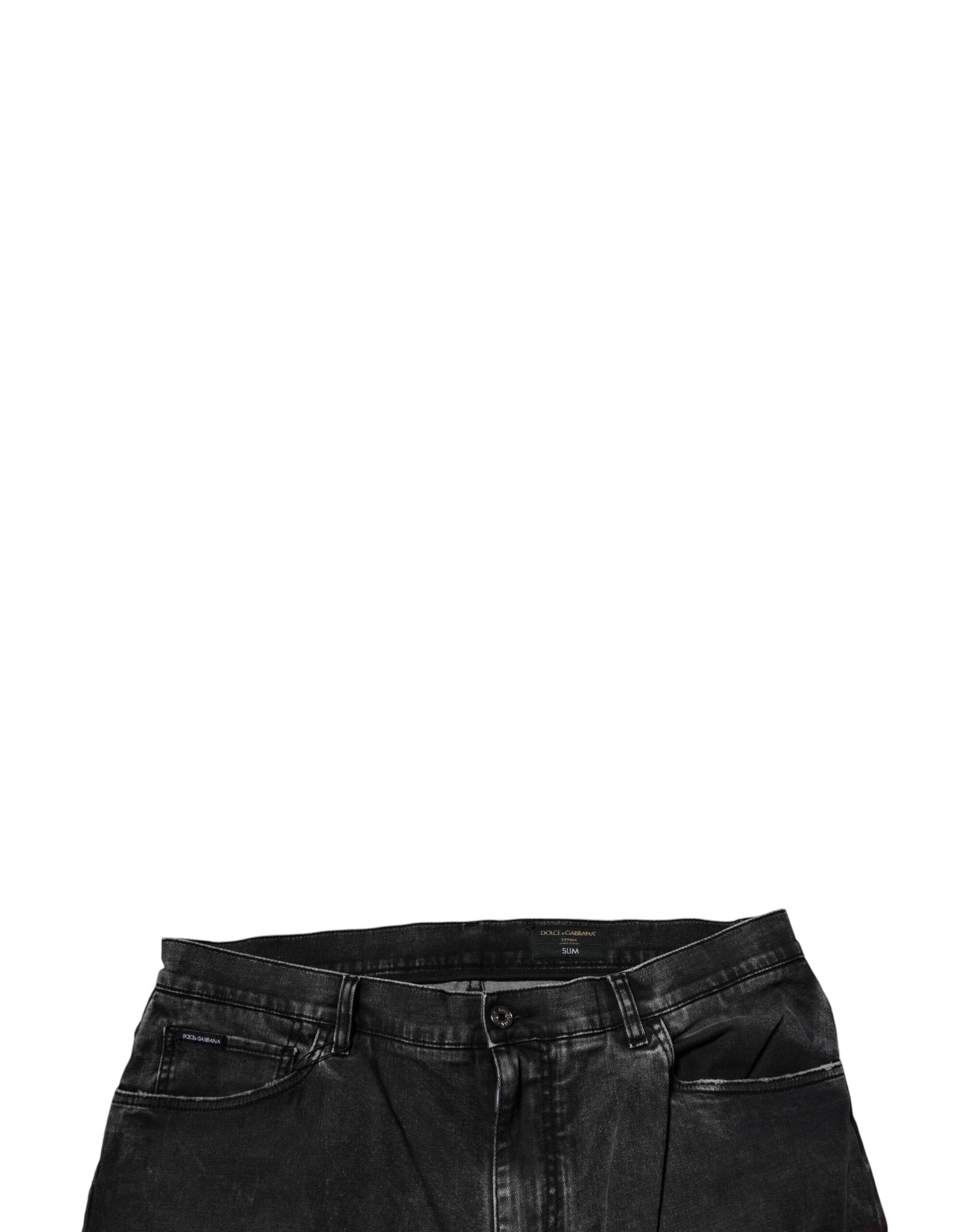 Schwarze Skinny Jeans aus Baumwollstretch für Herren