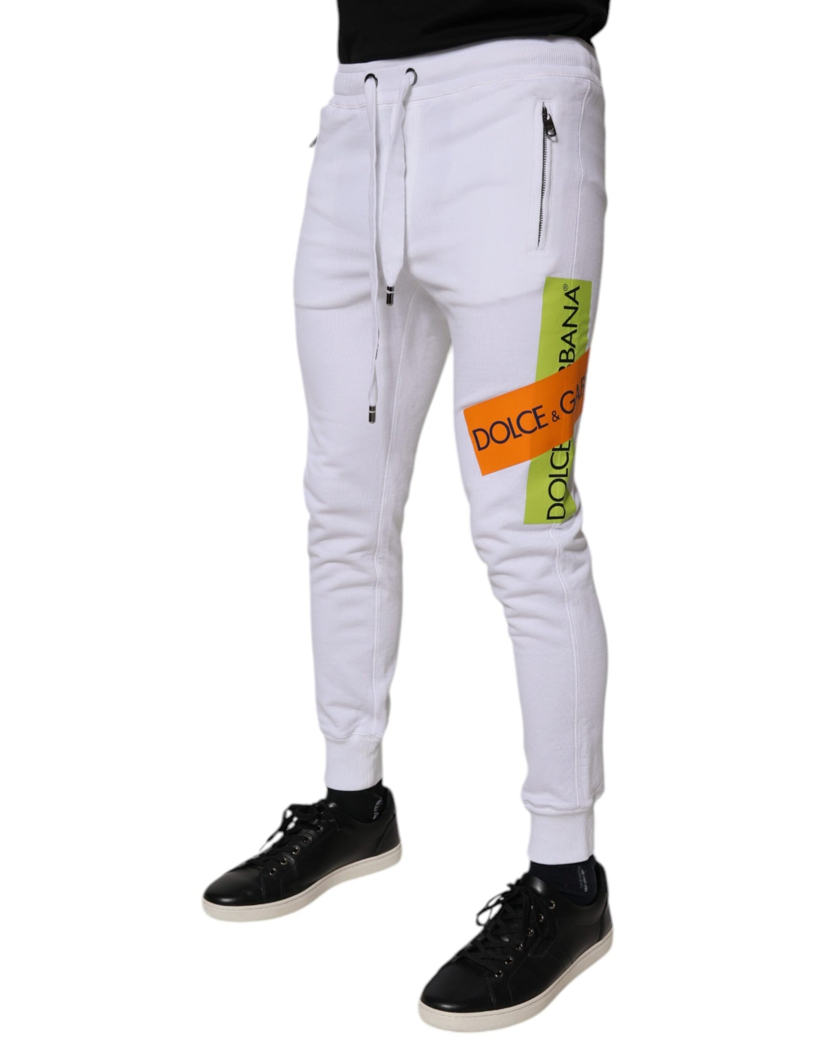 Weiße Jogginghose aus Baumwolle mit Logo