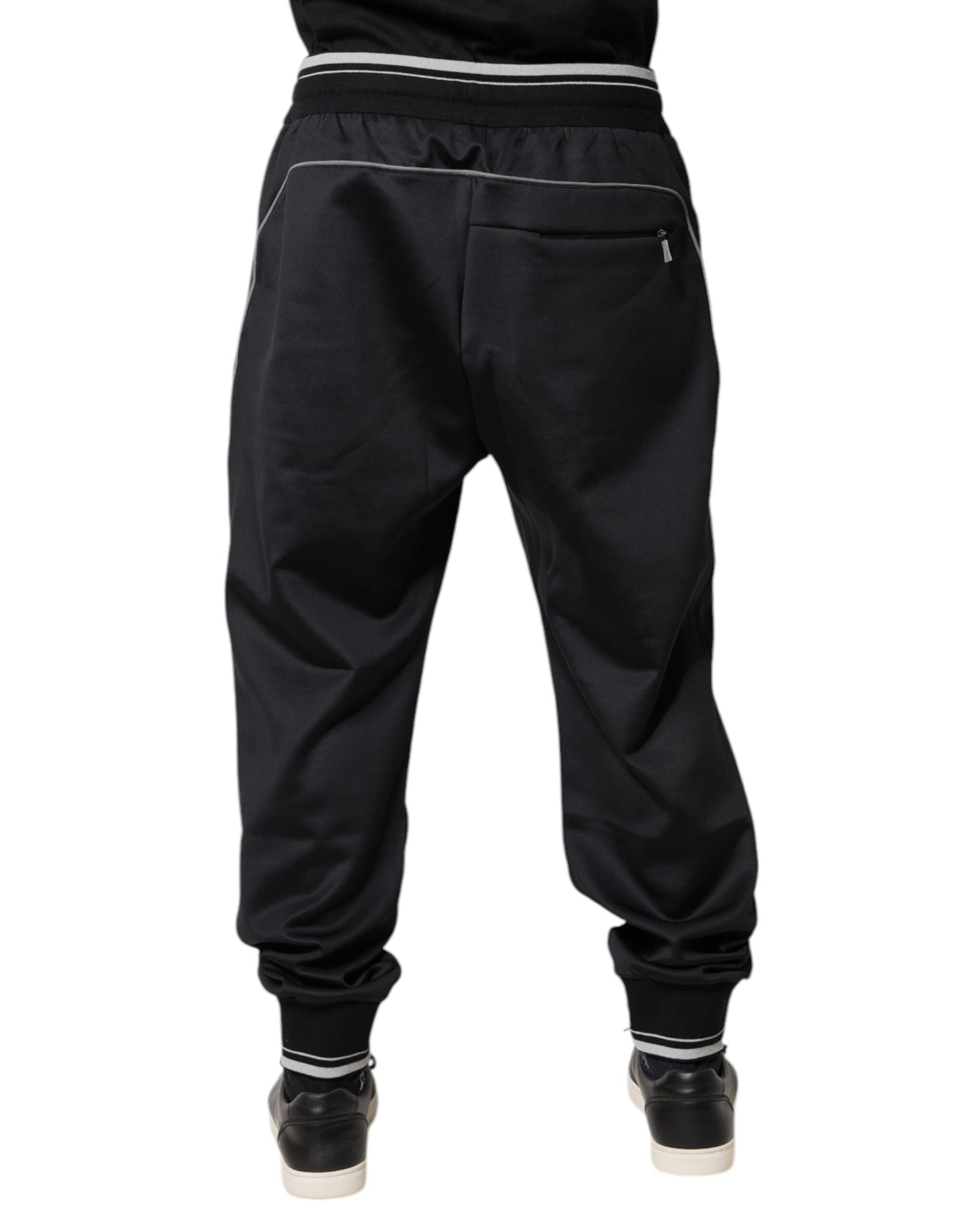Schwarze Jogginghose aus Polyester mit Logo