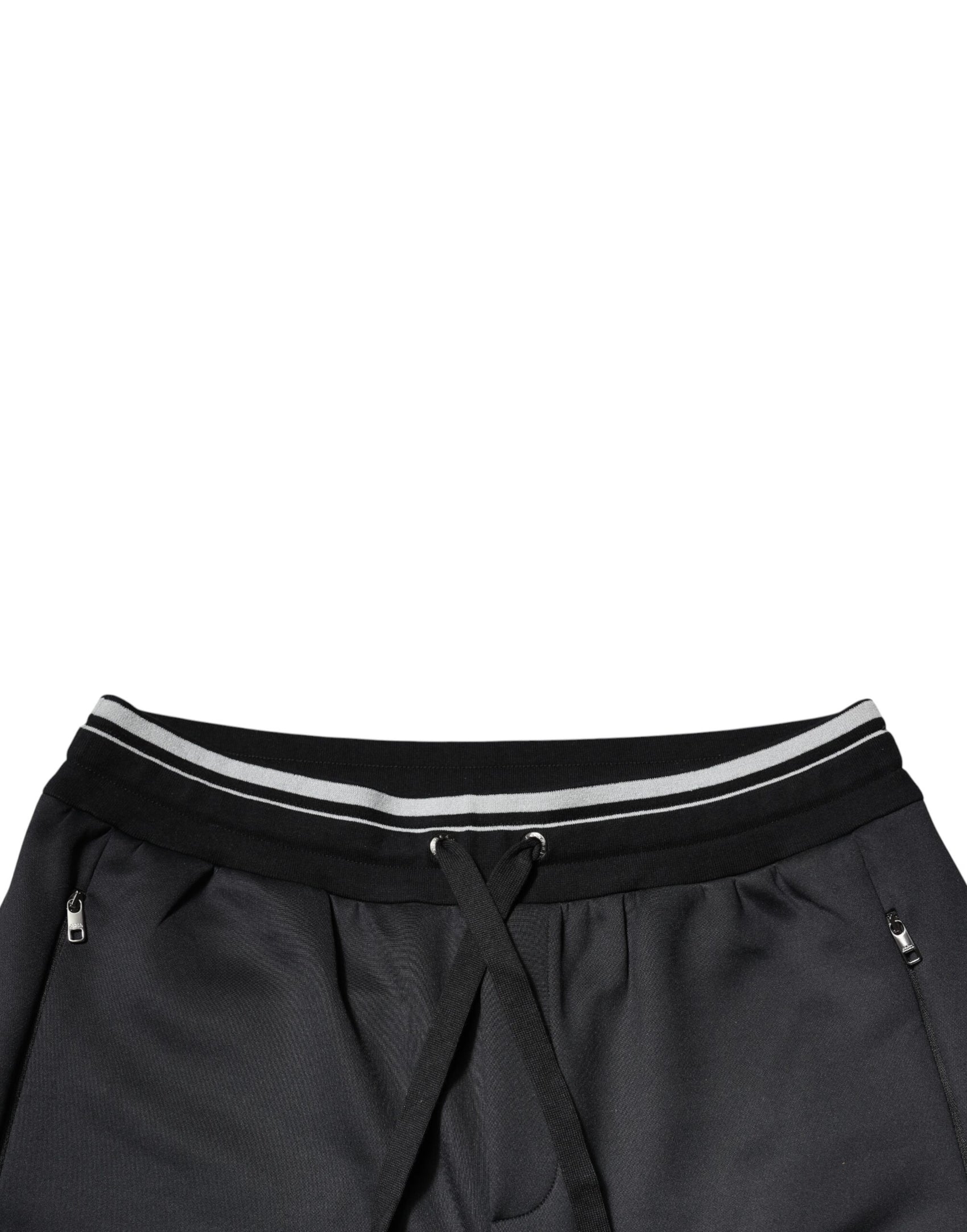Schwarze Jogginghose aus Polyester mit Logo