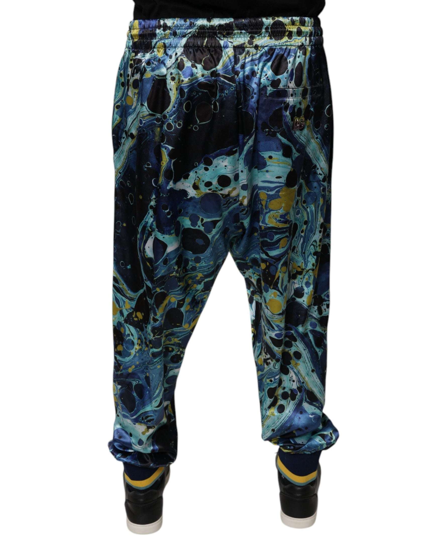 Mehrfarbige Jogginghose mit Marmor-Print für Herren