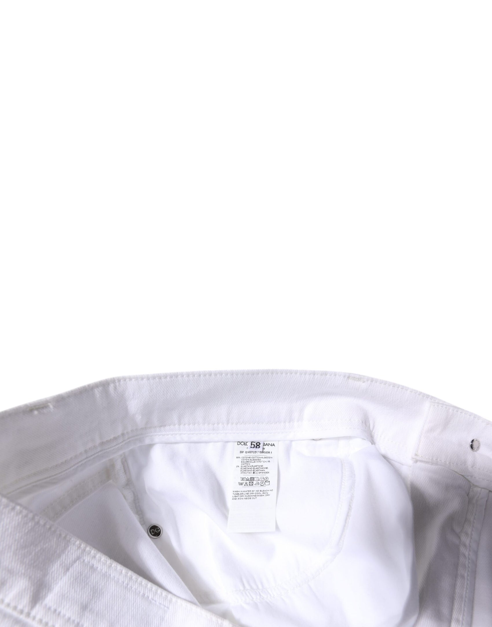 Weiße Skinny Jeans aus Baumwollstretch für Herren