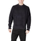 Schwarzer Baumwollpullover