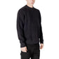 Schwarzer Baumwollpullover