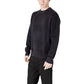 Schwarzer Baumwollpullover
