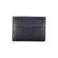 Sleek Blue Leather Card Holder with Contrast Details