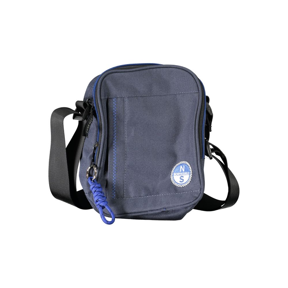 Blue Polyester Men Shoulder Bag