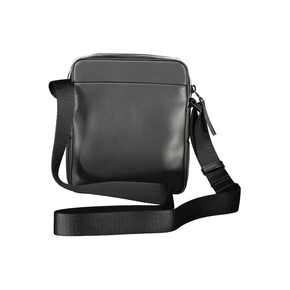 Black Polyester Men Shoulder Bag