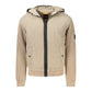 Beige Cotton Men Jacket