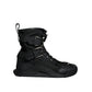 Dolce & Gabbana Black Nylon Lace-Up Boots