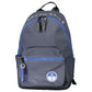 Blue Polyester Men Backpack