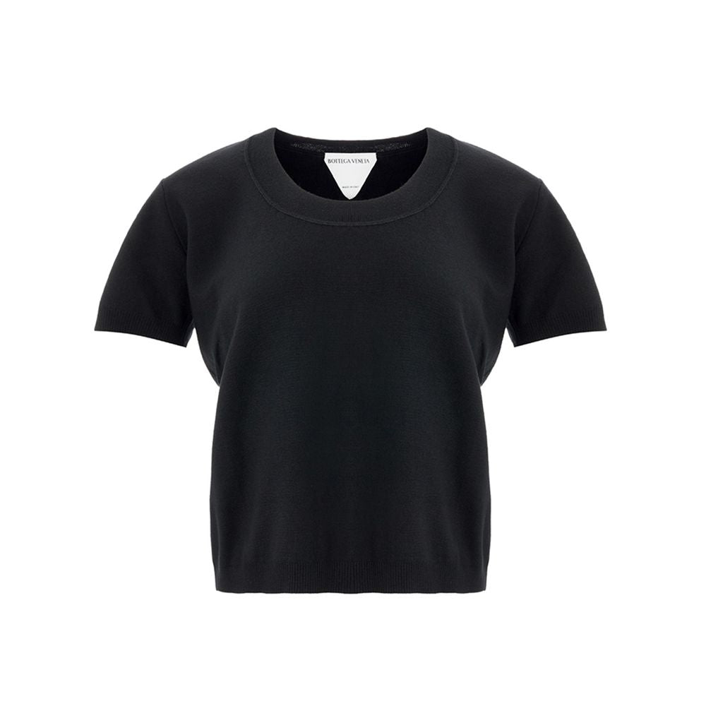 Top e T-shirt in cashmere nero