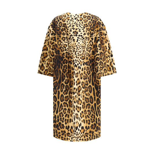 Coat with animal print