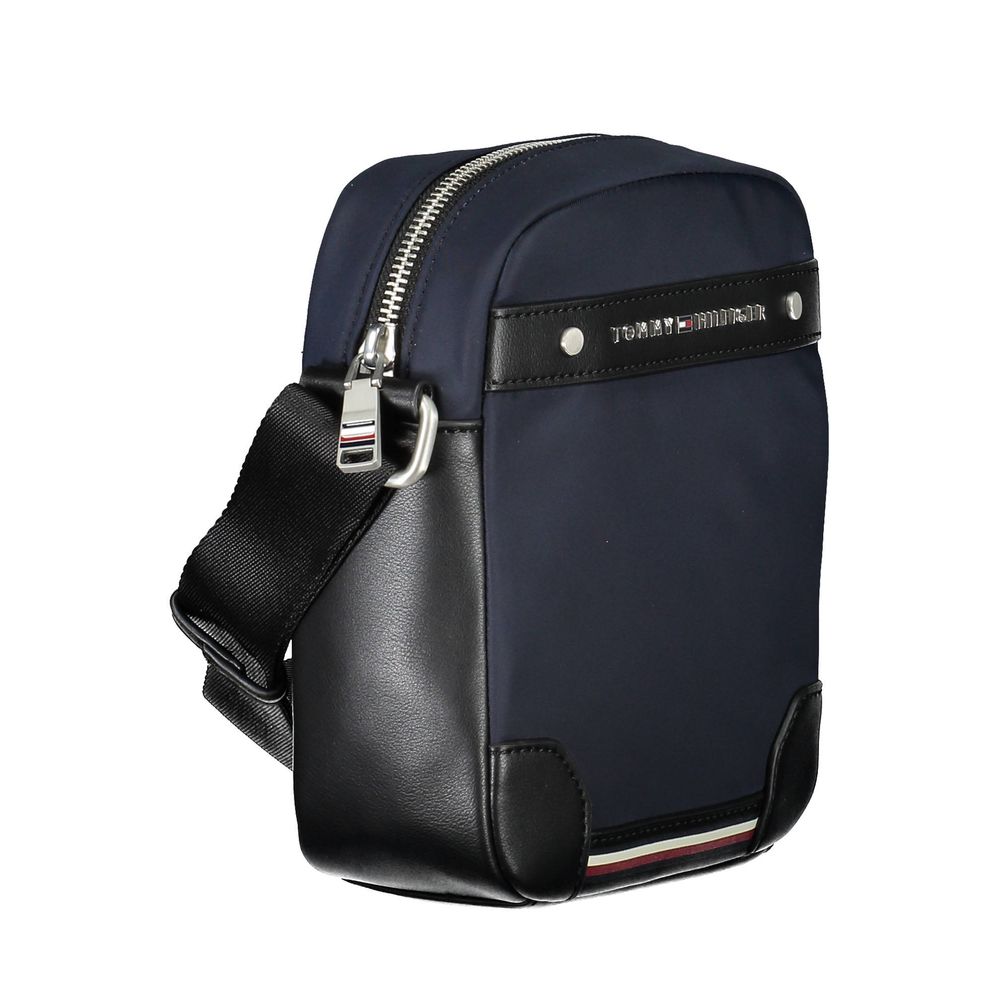 Blue Polyester Men Shoulder Bag