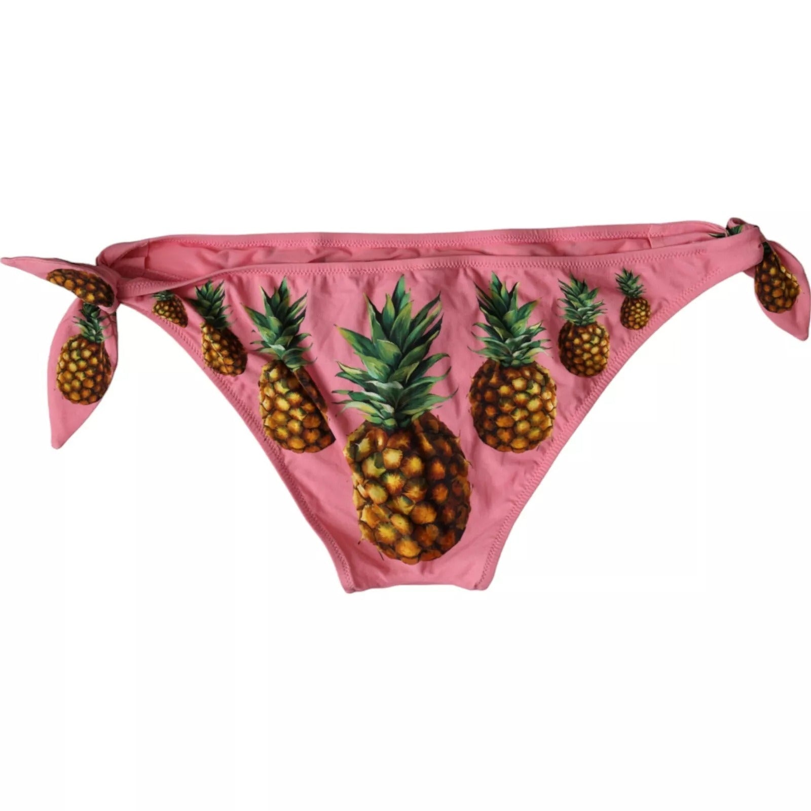 Costume da bagno con ananas rosa, slip bikini