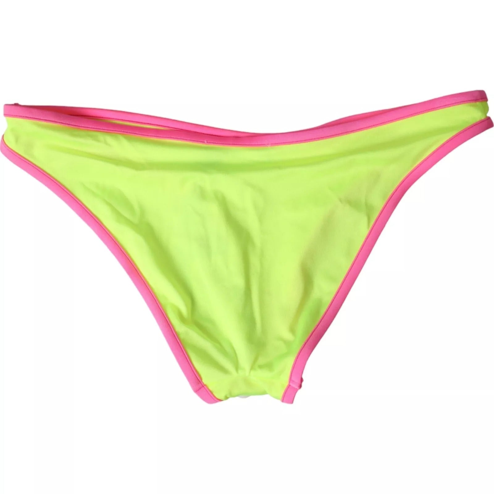 Bikini da spiaggia in nylon rosa giallo con fondo costume da bagno