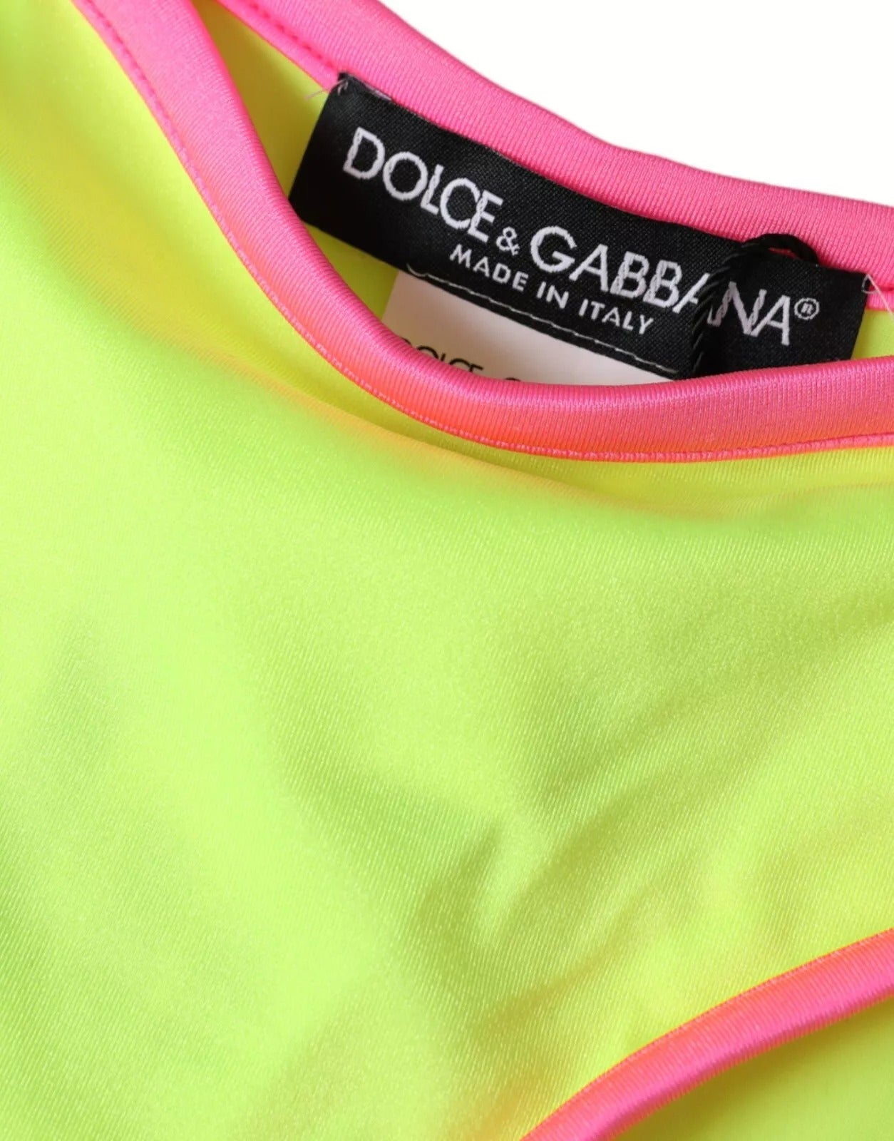 Bikini da spiaggia in nylon rosa giallo con fondo costume da bagno