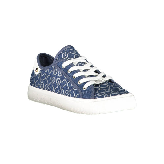 Blue Polyester Women Sneaker