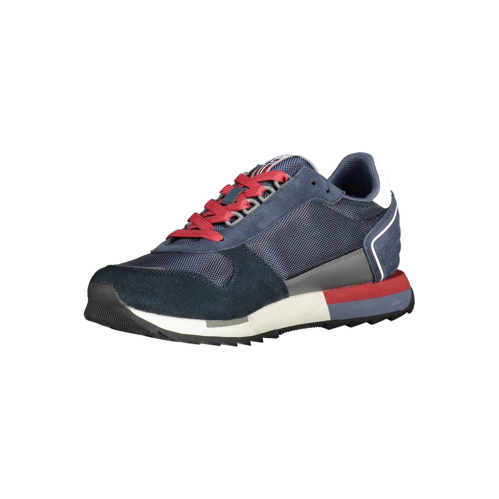 Blue Leather Men Sneaker