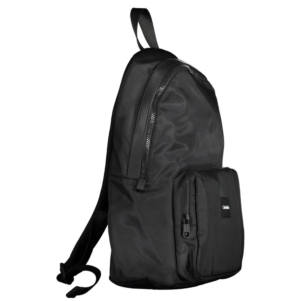 Schwarzer Polyester Herren Rucksack