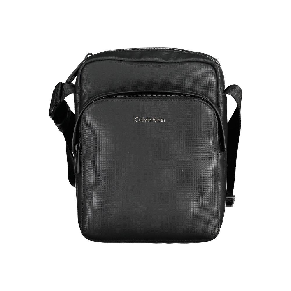 Black Polyester Men Shoulder Bag