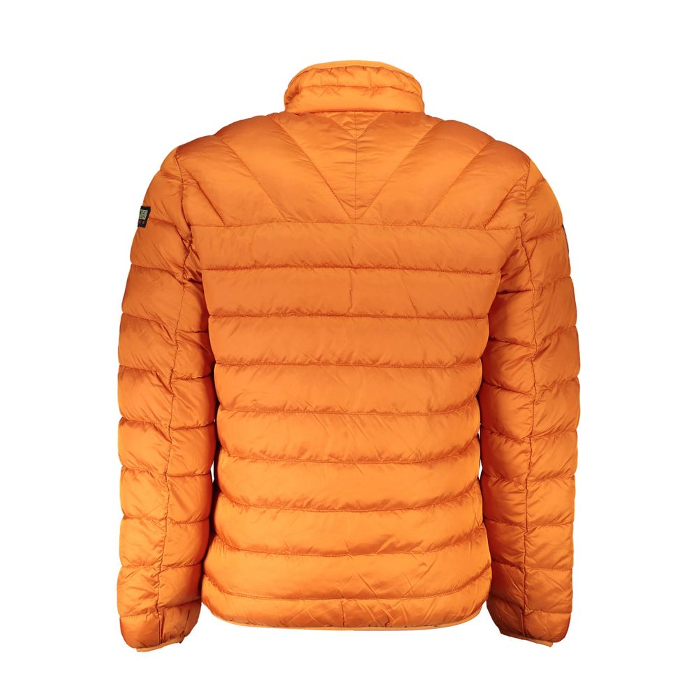 Orangefarbene Herrenjacke aus Polyamid