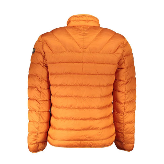 Orangefarbene Herrenjacke aus Polyamid