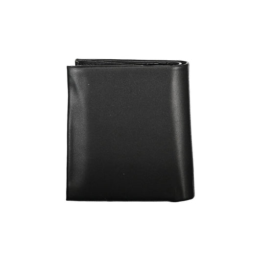 Elegante schwarze RFID-sichere Herrenbrieftasche