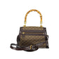 Borsa a mano in cotone marrone