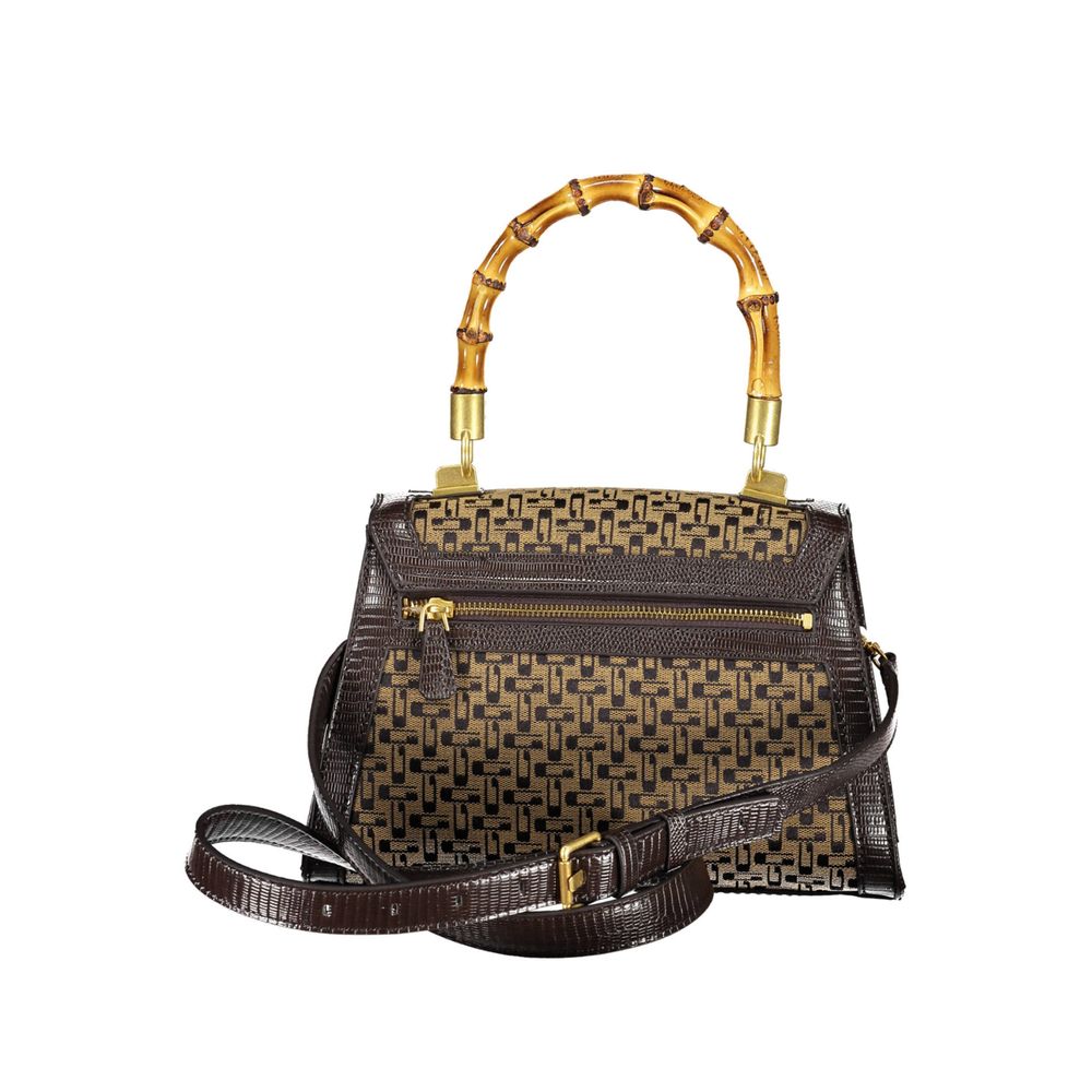 Borsa a mano in cotone marrone