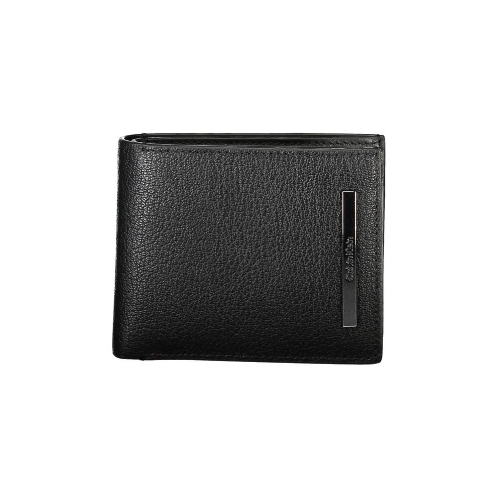 Elegante schwarze Lederbrieftasche mit RFID-Block