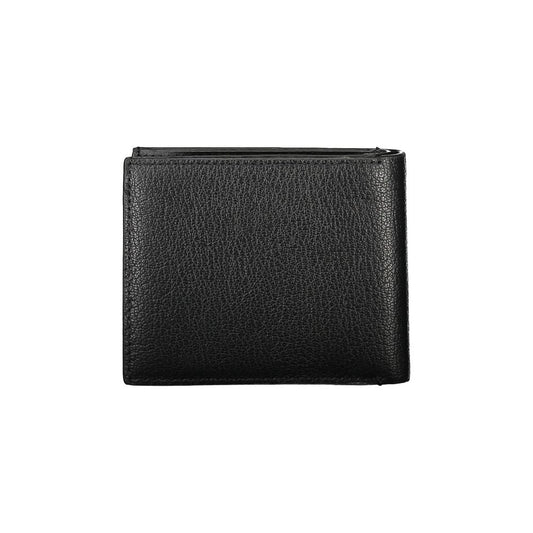 Elegante schwarze Lederbrieftasche mit RFID-Block