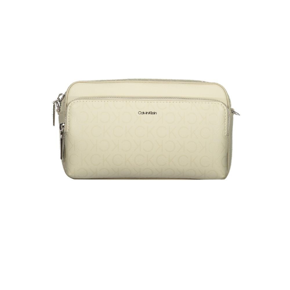 Beige Polyester Handtasche