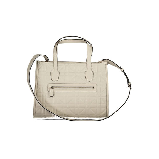 Beige Handtasche aus Polyethylen