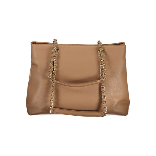 Beige Polyethylen Damen Handtasche