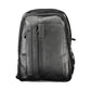 Schwarzer Leder Herren Rucksack