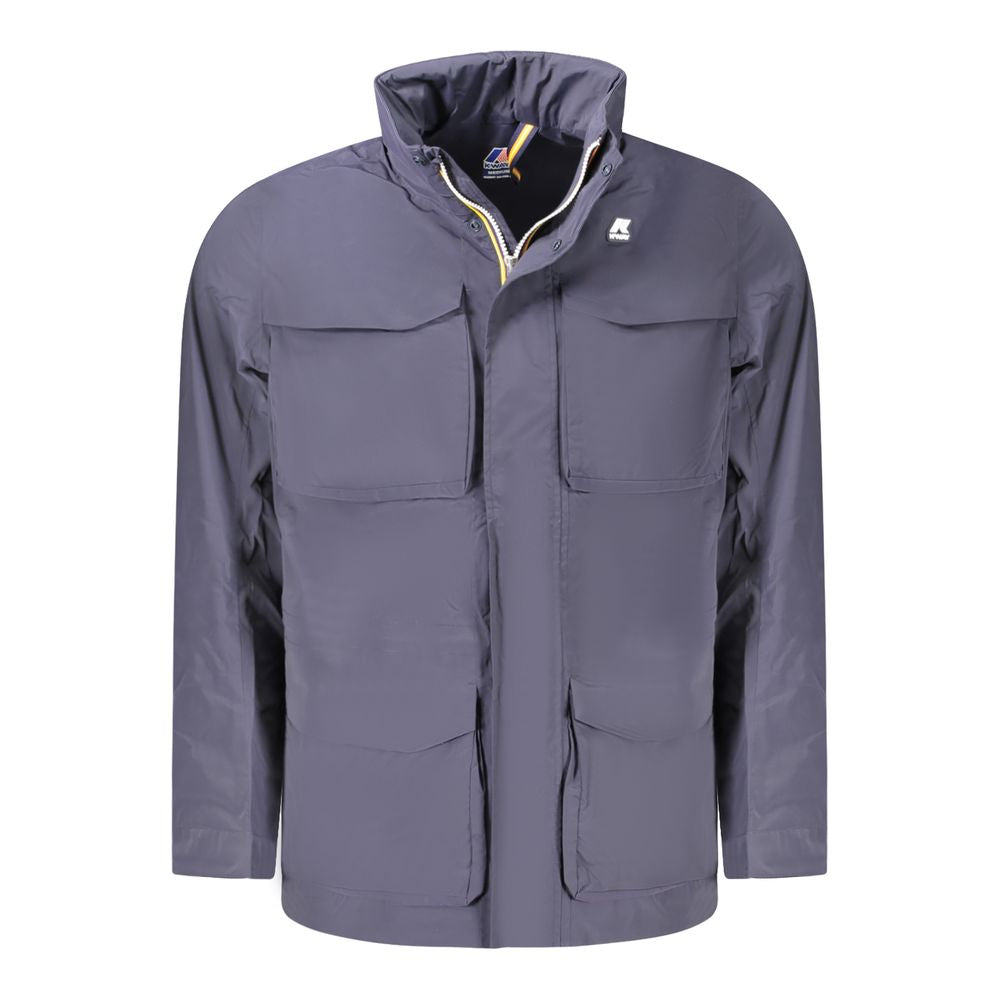 Blue Nylon Men Jacket