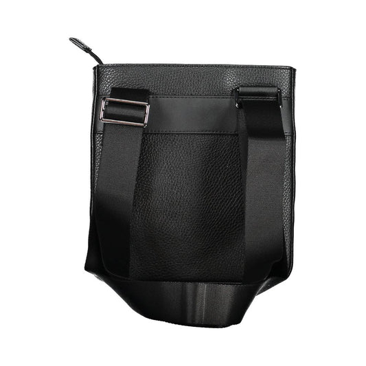 Black Polyethylene Men Shoulder Bag