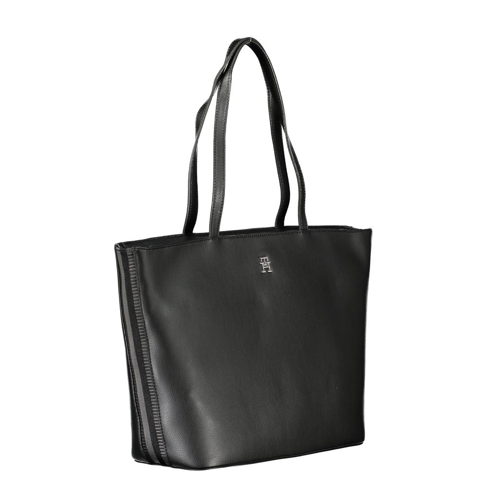 Borsa a mano in poliestere nero