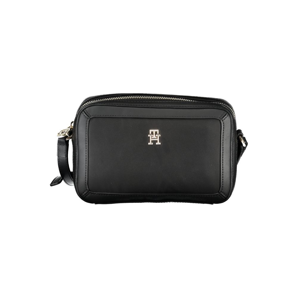 Borsa a mano in poliestere nero