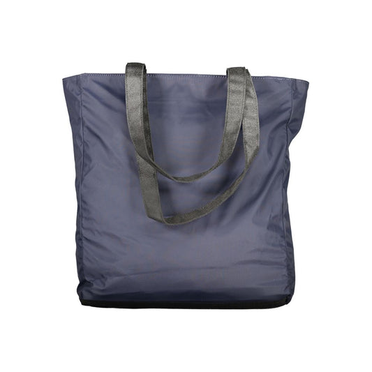 Blue Polyester Handbag