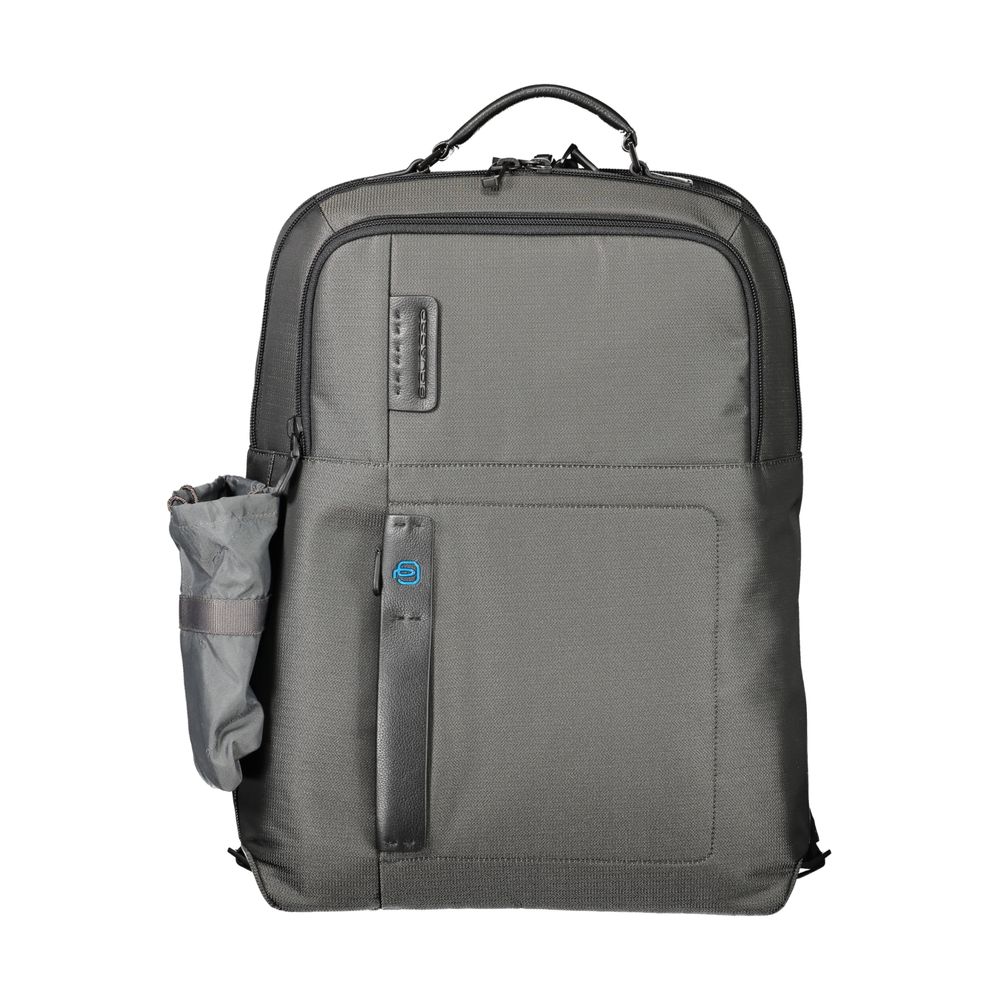 Gray Polyester Mens Backpack