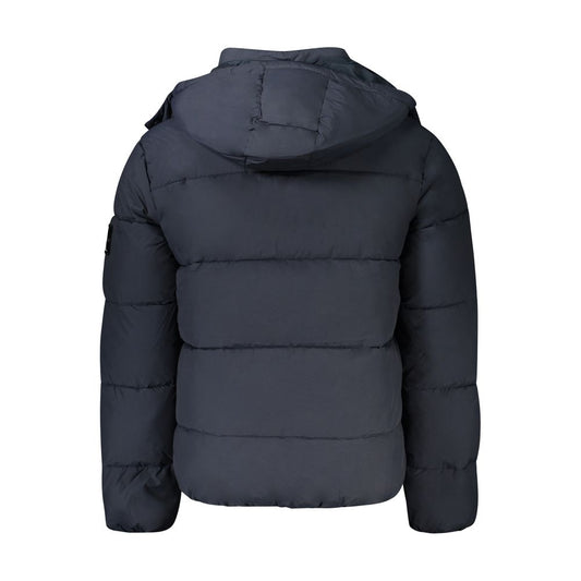 Blue Polyamide Men Jacket