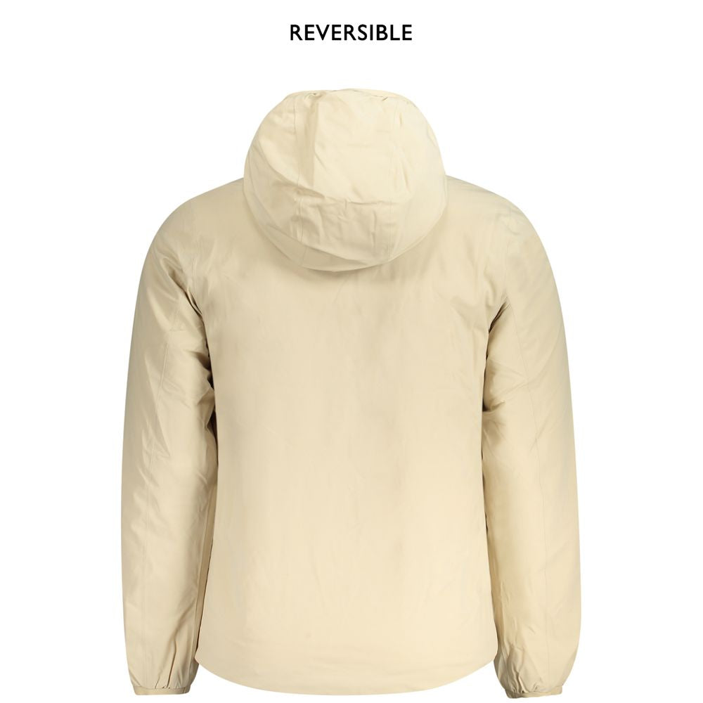 Beige Nylon Men Jacket