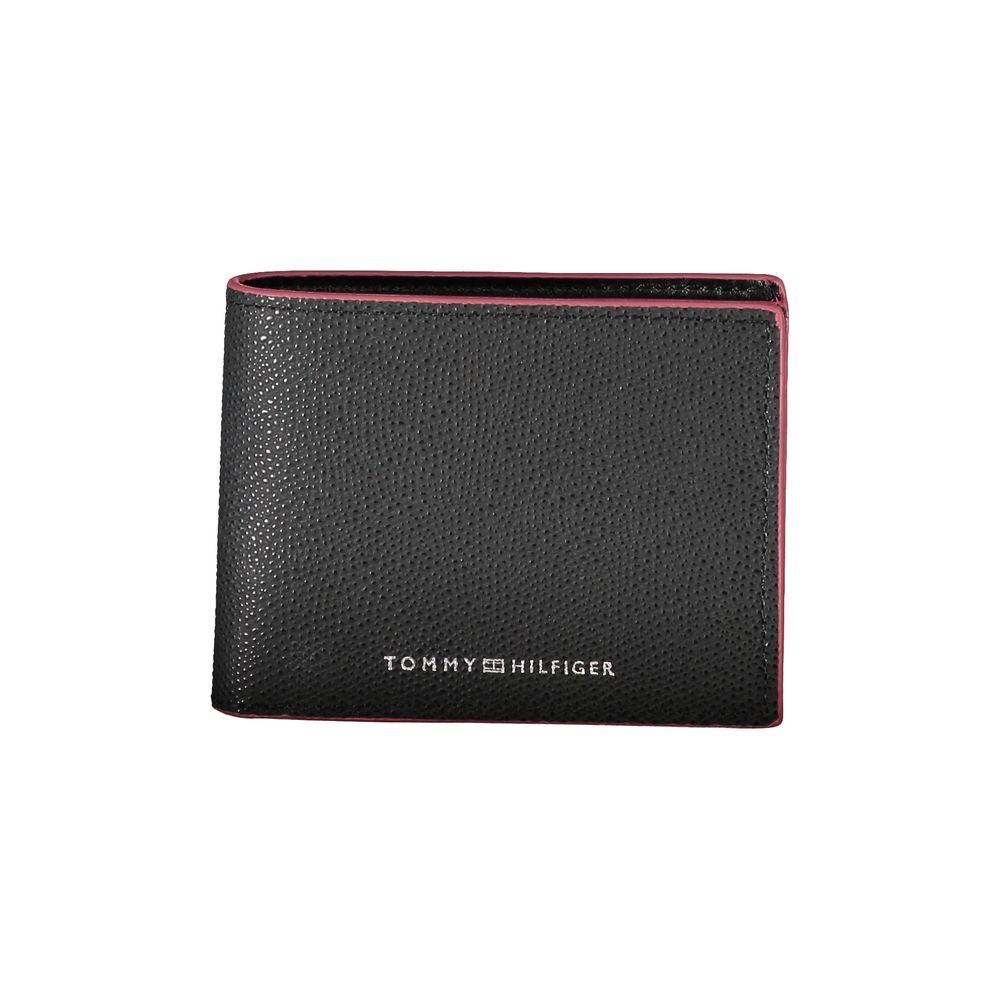 Elegante portafoglio bifold in pelle con dettagli a contrasto