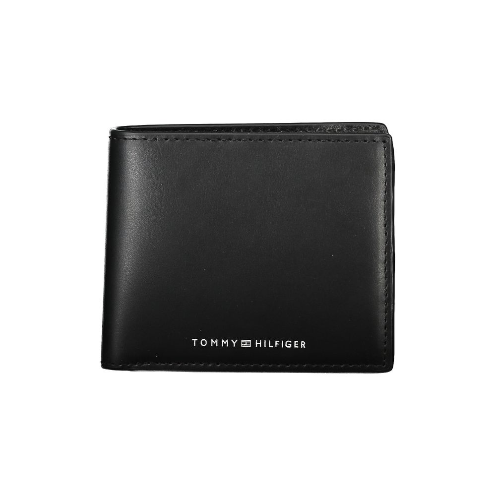 Elegante schwarze Leder-Brieftasche für Herren