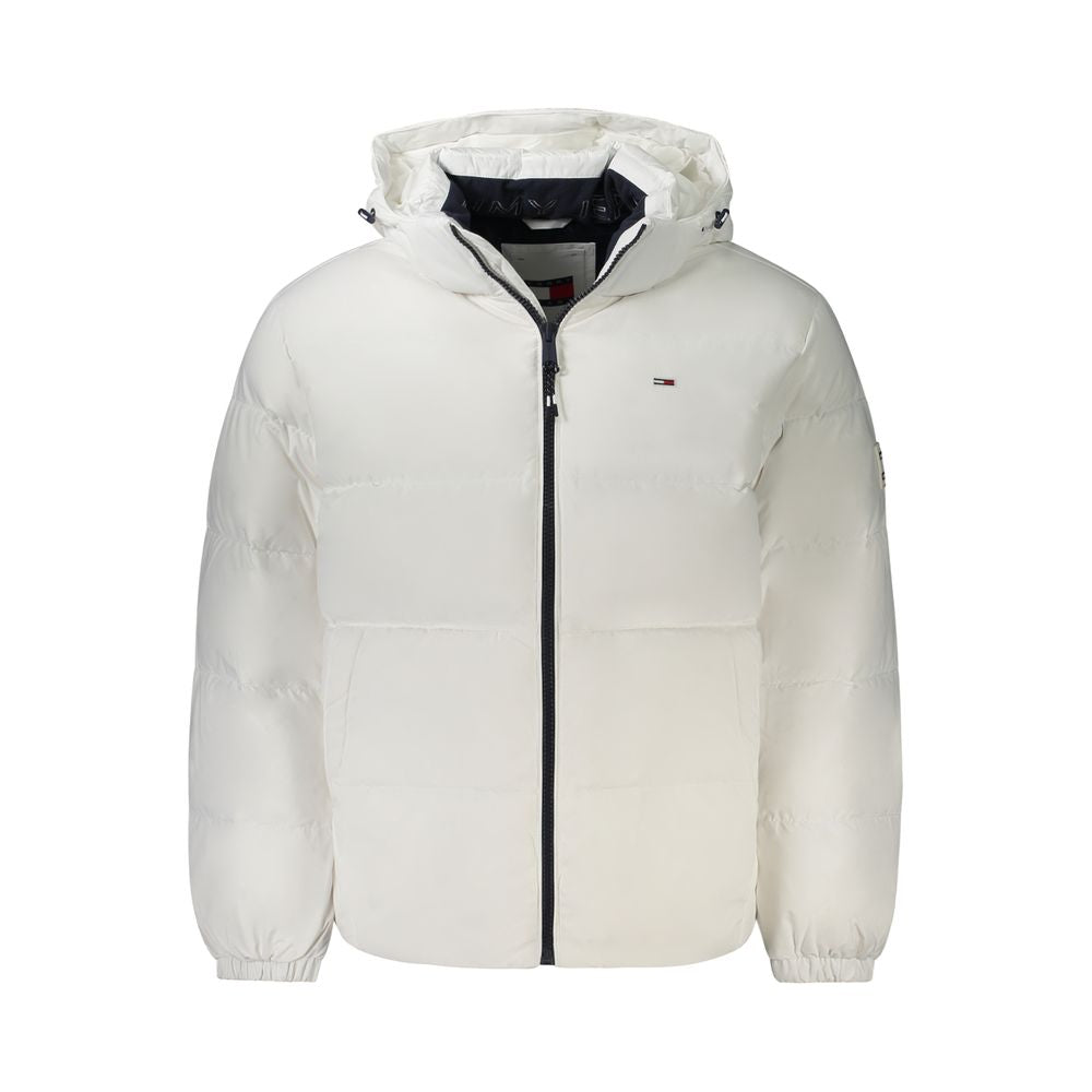 White Polyester Men Jacket